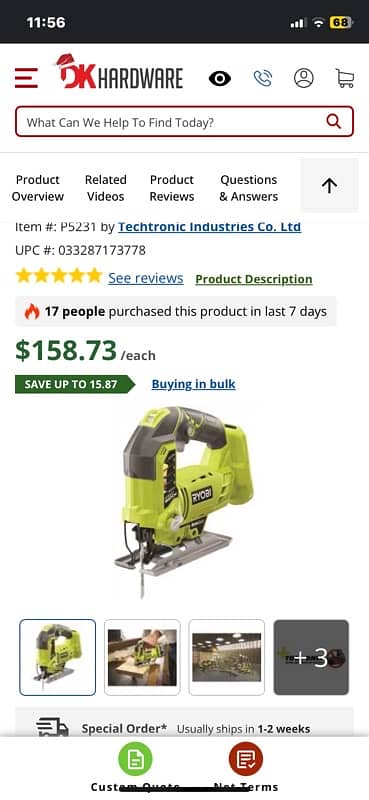 Ryobi jig saw 0