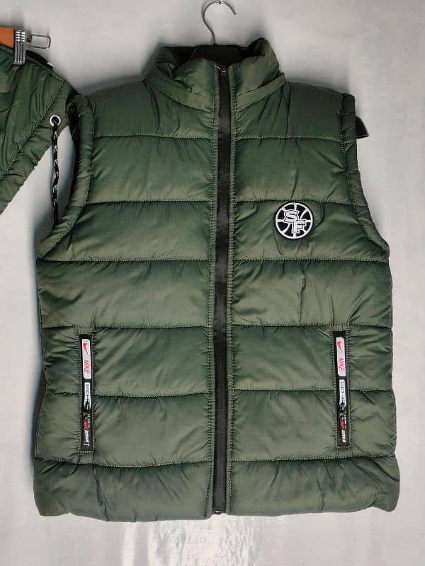 1 PCs Men's Stitched Parachute Quilted Sleeveless Puffer jacket. 2