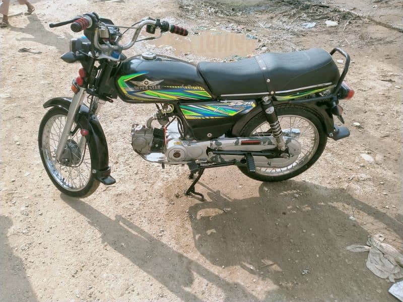 super Star bike 2021 ka 8th months hy condition good hy 1