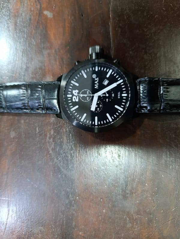 Original Max Brand Black Stainlessness large size naval chronograph 14