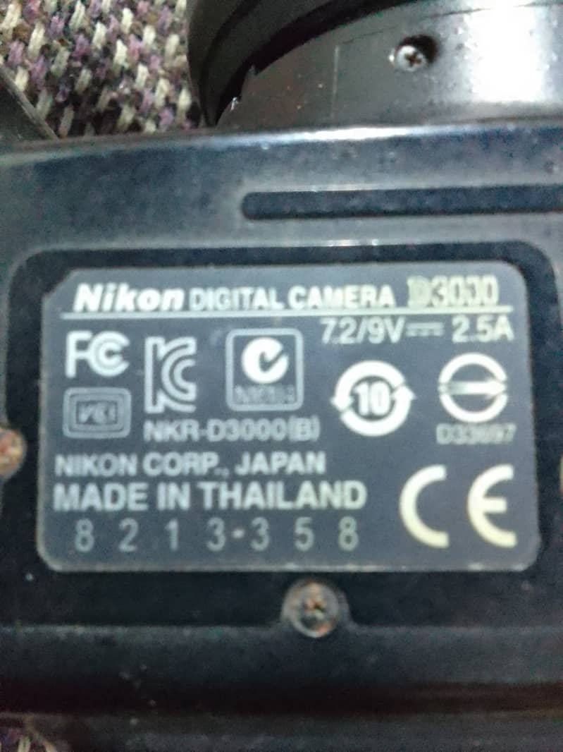 I want to sell my Nikon Digital Camera Model no: D3000 7