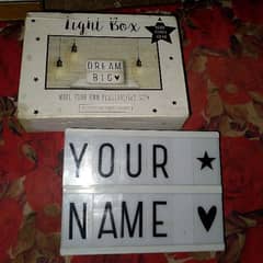 NEW DECOR LAMP LIGHT YOUR NAME AND OTHER NAME ALL ALPHABET WITH BOX