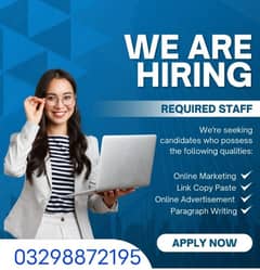 online jobs/full time/part time/simple typing jobs for boys and girls