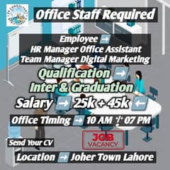 Office Staff Required Only Female