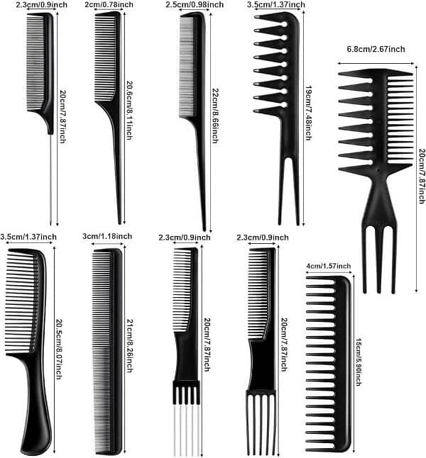 10 pcs styling hair comb 4