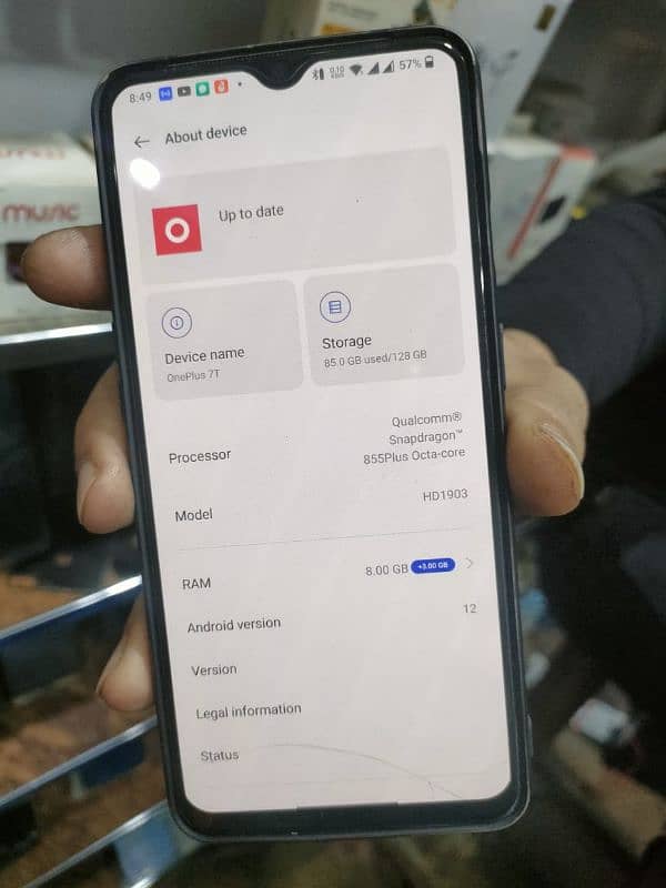 OnePlus 7t 8/128 pta approve dual sim/oppo A5 2020 3/64 with box 5