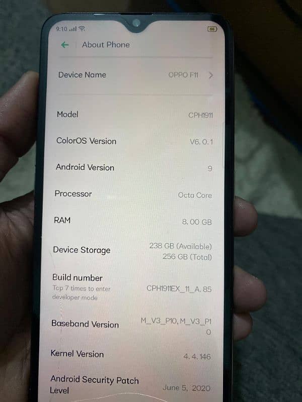 oppo f11 pta approved 8 256 exchange possible 1