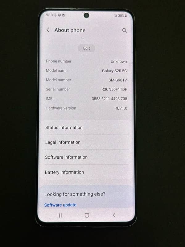 SAMSUNG GALAXY S20 5G 10