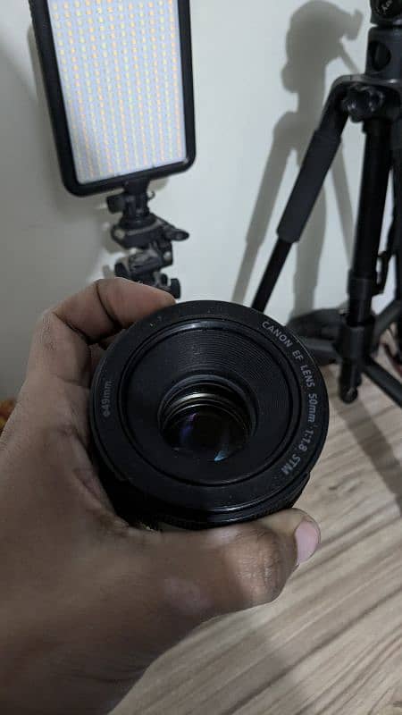 Canon 50mm 1.8 STM with hood 2