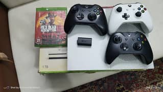 Xbox One S 1 TB (Special Edition) with two controllers