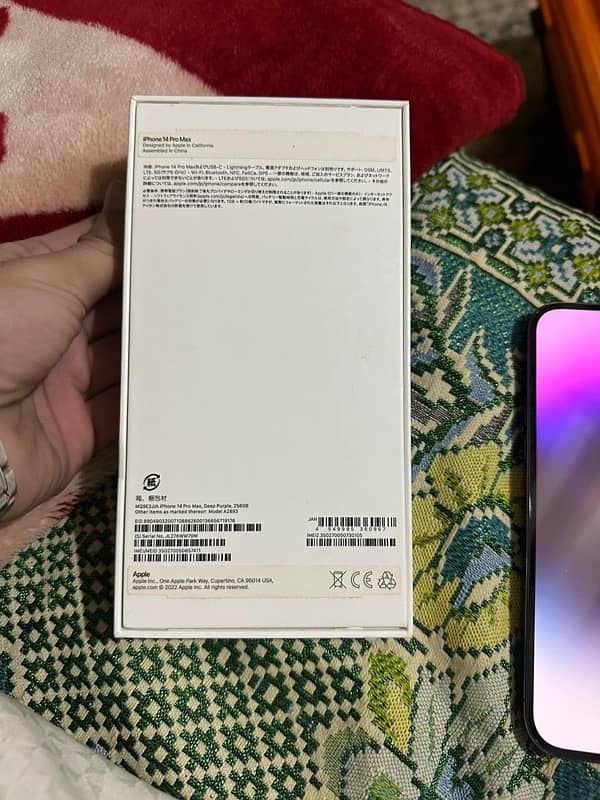 Iphone 14 pro max non PTA 256 gb J/A model 3