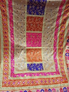 Silk mirror work dupatta, Silk dupatta, colorful dupatta