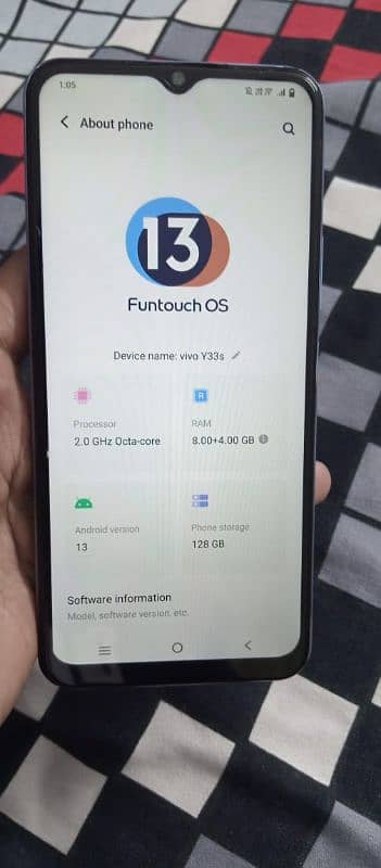 vivo y33s All ok 8+4 128gb 10by9 condition 2