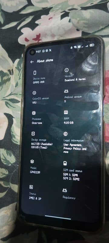 OPPO A54  4/128GB For sale condition 10/8 6