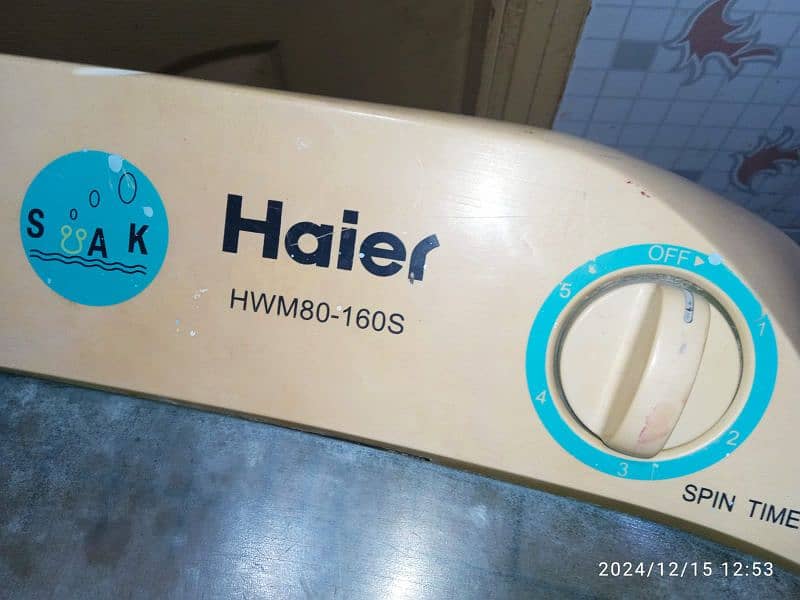 Haier washing machine twin tub model number HWM80-160S 1