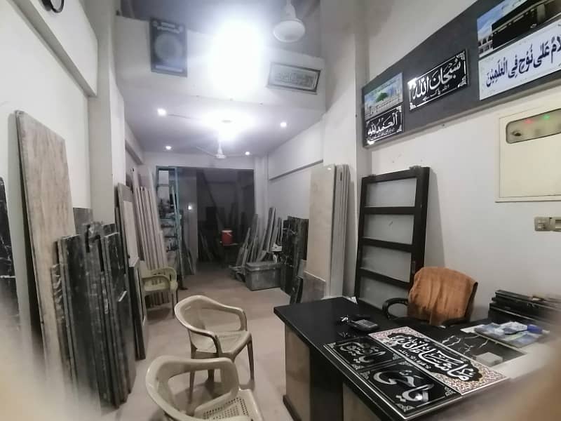 Full Furnished Office Size 18/40 With Extra Land Attached Bath Attached Kitchen Furniture/Ups//Generator/Ptcl/Cctv Cameras/ Best Option, 200 Feet Main Road Facing Power House Chowrangi North Khi Sector 11A 10