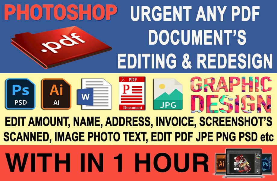 Graphic Design Edit PDF JPG screenshot scanned Photoshop Document Edit 0