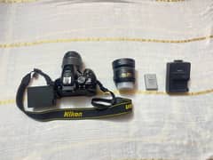 Dslr Nikon d5300 with Af-p 18-55mm VR and Nikon Af-S 35mm f1.8g Lens.