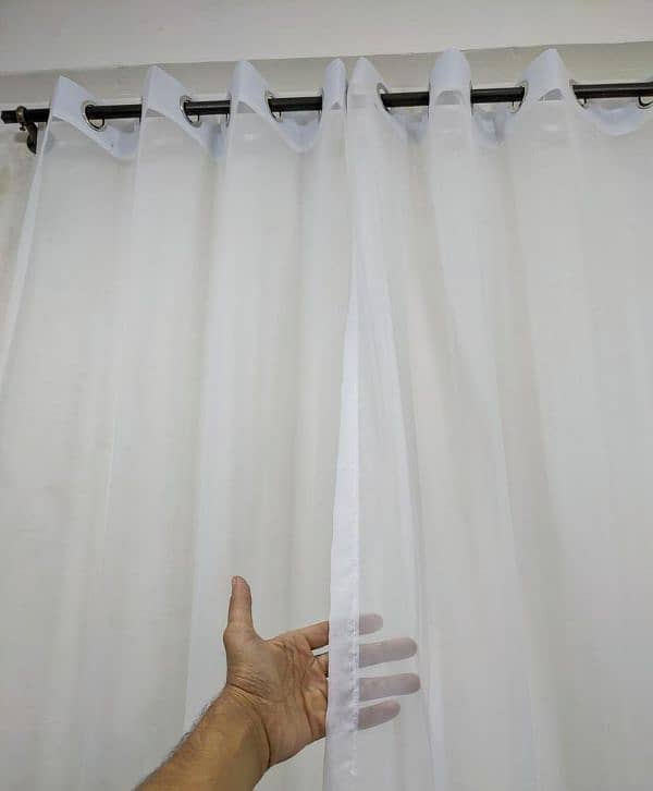 3 PCs indoor plain home curtains for windows 0