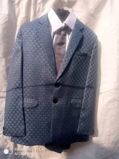 three piece pent coat with shirt and tie