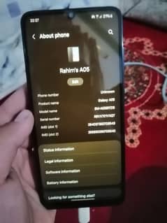 Samsung Galaxy A05 For Sale in neat and clean condition