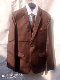 three piece pent coat with shirt and tie