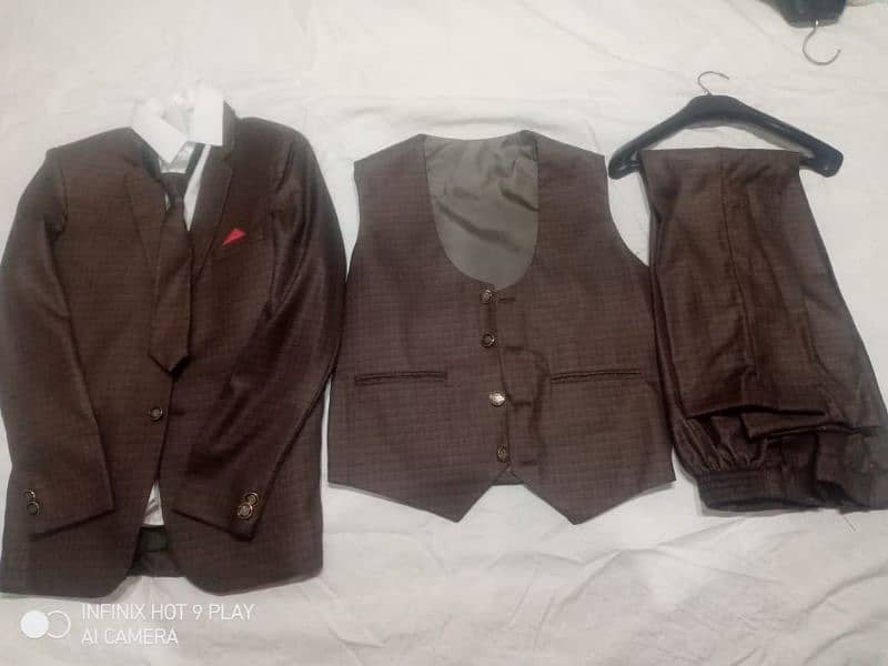 three piece pent coat with shirt and tie 8