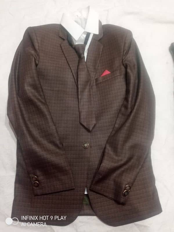 three piece pent coat with shirt and tie 9