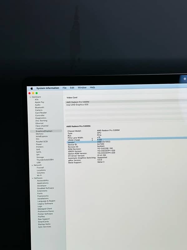 MACBOOK PRO late 2019 CORE I9 16/1TB SSD 7