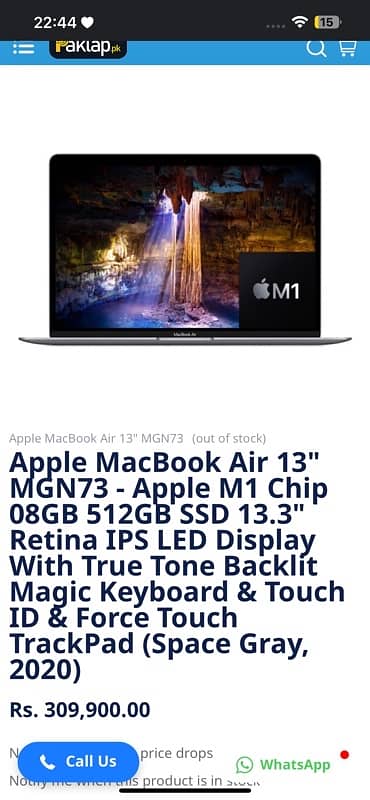 MacBook m1 air 512gn 15