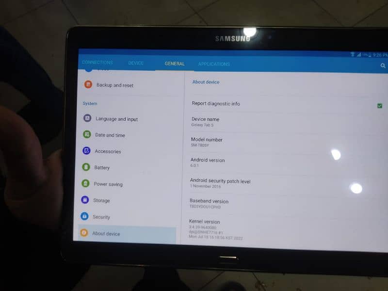 Samsung Galaxy Tab S805 Snapdragon Oled 3