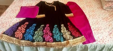 thread embroidery frock