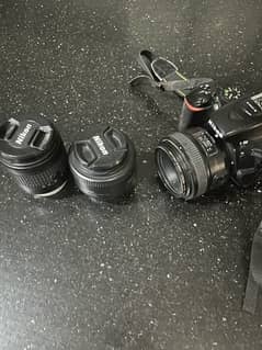 nikon D5500 with 35mm lense 50mm and 18,55