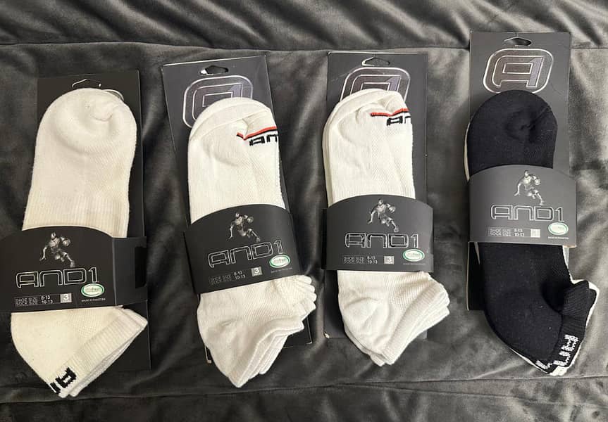 AND1 Basketball Cushion Crew Sock, 6 Pack 1