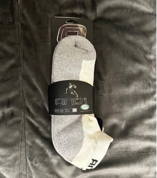 AND1 Basketball Cushion Crew Sock, 6 Pack 3