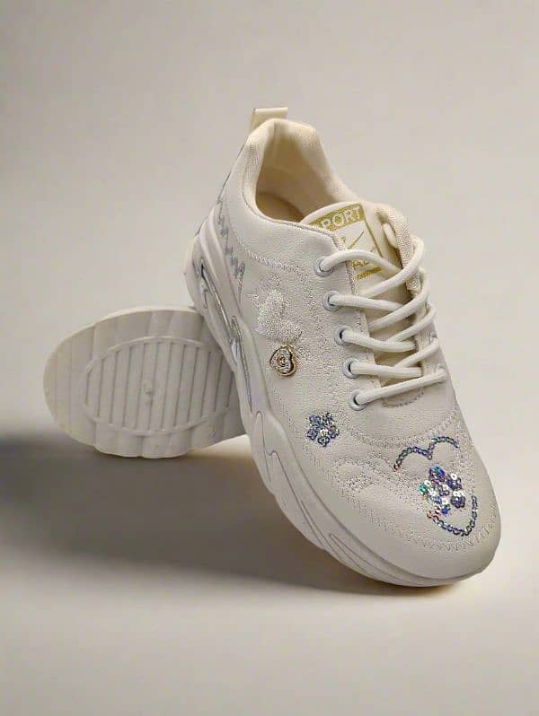 Womens leather casual sneakers 1