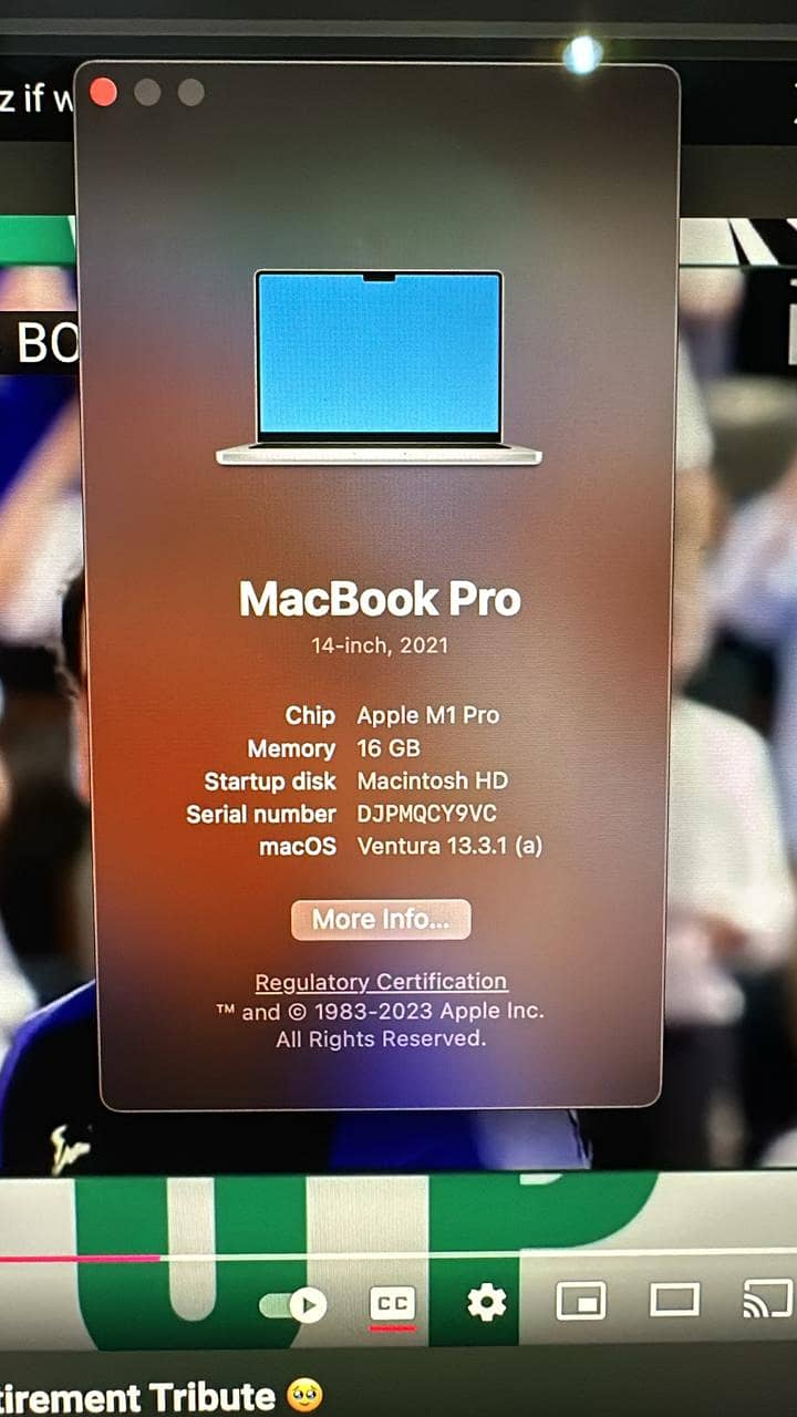 Macbook Pro 14 - Inch (2021) with Apple M1 Pro Chip 5