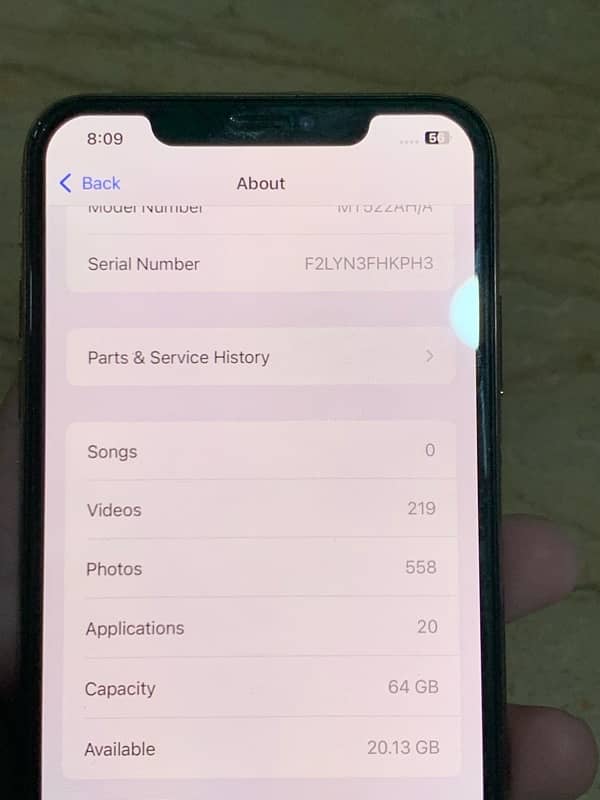 i phone xs max non pta 64 gb battery 77 with box  number 03212507790 8