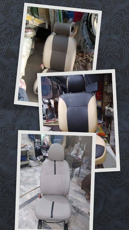 Car Seat Covers - Leather Velvet Rexine - Civic Alto Corolla Mira 11