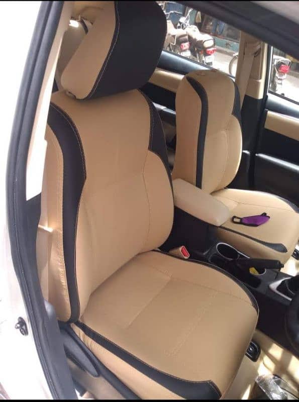 Car Seat Covers - Leather Velvet Rexine - Civic Alto Corolla Mira 14