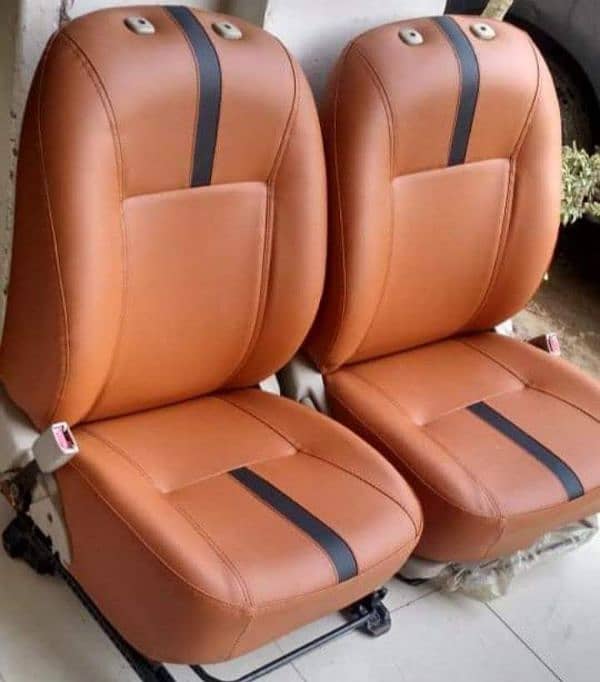 Car Seat Covers - Leather Velvet Rexine - Civic Alto Corolla Mira 15