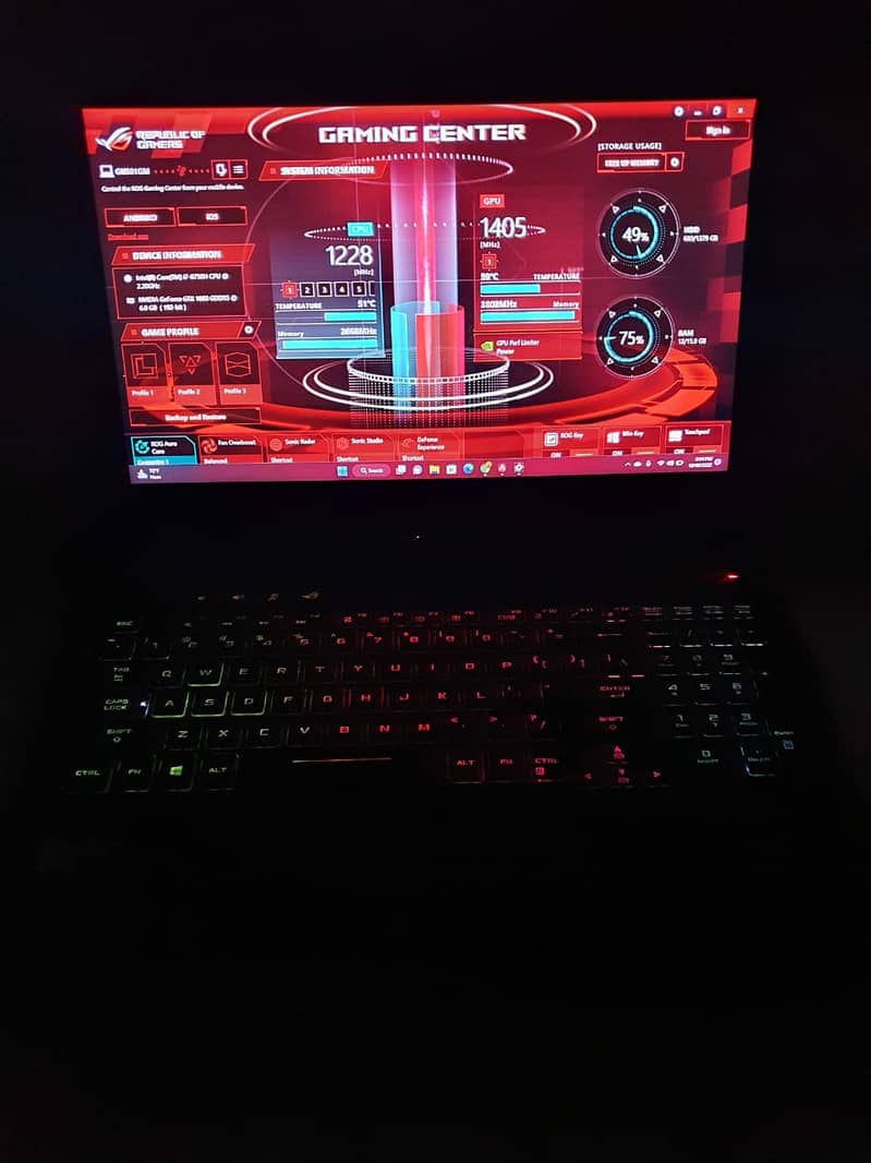 ASUS ROG CORE I7 8GEN GTX 6GB RGB KEY 10BY9 2