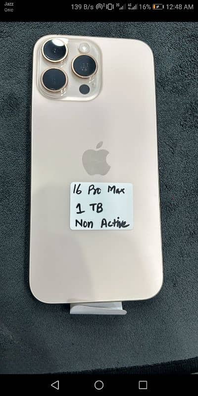 Apple iPhone 16 promax 1TB Desert Nonactive brand new 0