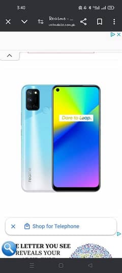 Realme 7i 8 128 with box & original charger