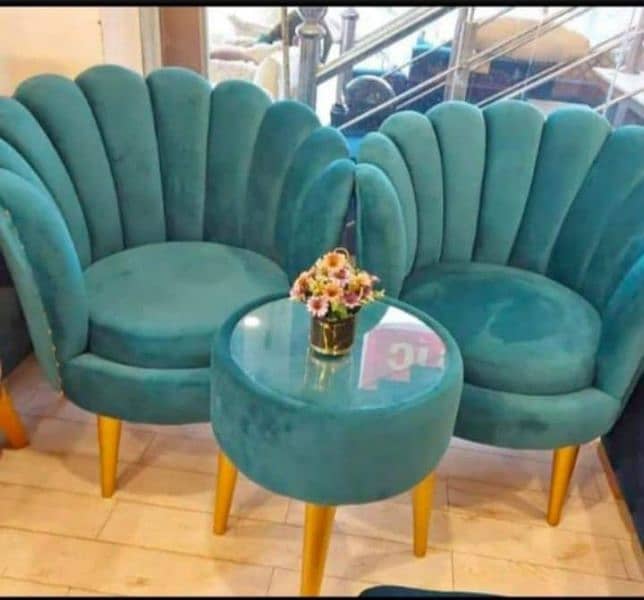 Flower chairs with table bilkul new hain 0