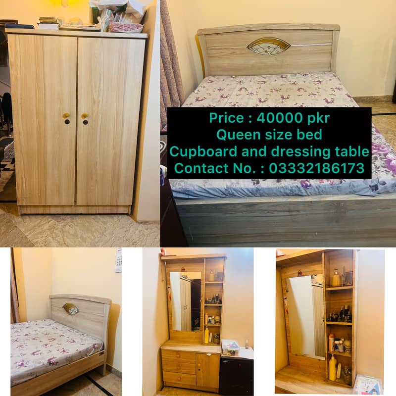 Queen size bed set 0