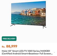 Haier Google LED  ''43'' inch