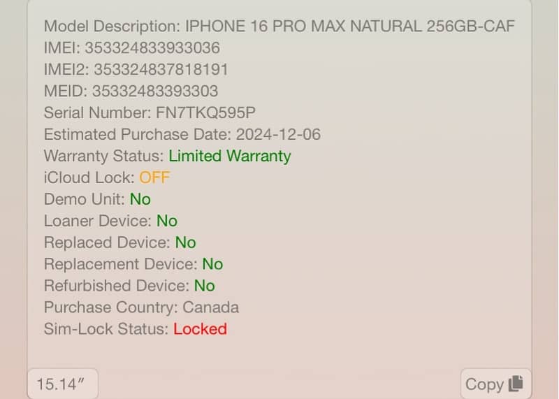 IPhone 16pro Max 256gb 3