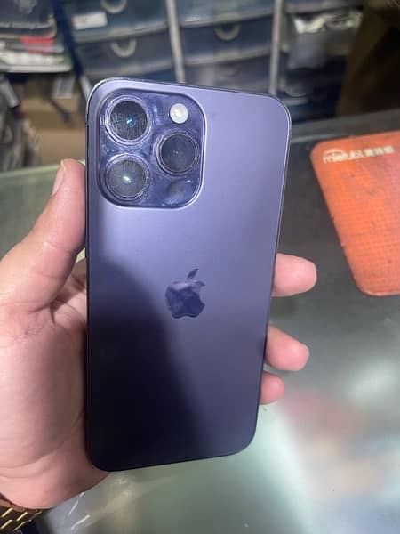 10/10 Iphone 14 pro max 256 Factory Unlock Deep Purple Color 0