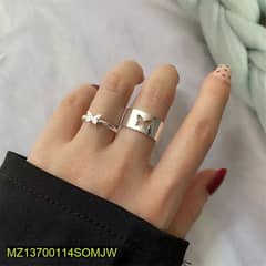 2 Pcs Trendy Couple Butterfly Rings.  {DELIVERABLE}